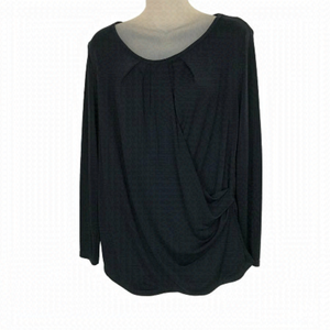Robert Rodriguez Navy Blue Wrap Like Top Size L